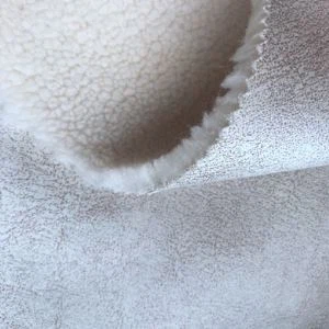 Bronzing Suede Með Fur Fabric