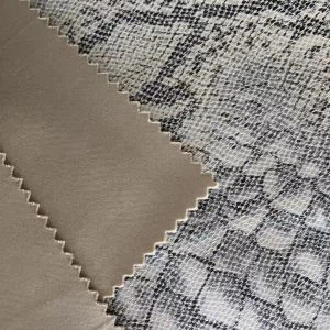 Snákahúðprentað prjóna Scuba Suede Efni